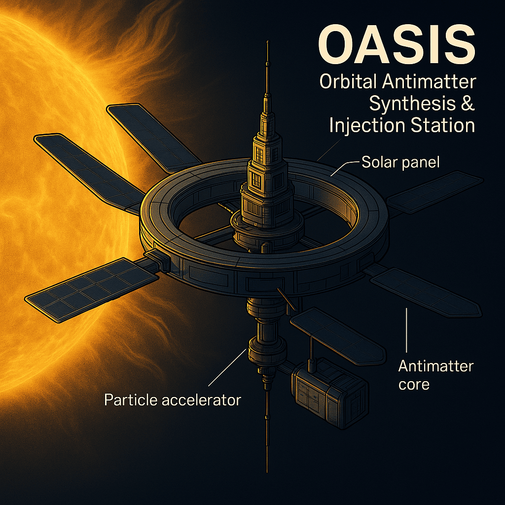 OASIS: Orbital Antimatter Synthesis & Injection Station | GreyArray